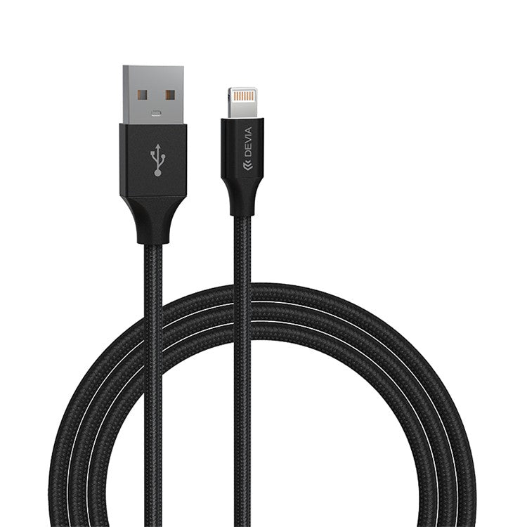 DEVIA Gracious Series EC412 2m USB-A to Lightning Phone Charging Cable Data Sync Braided Cord