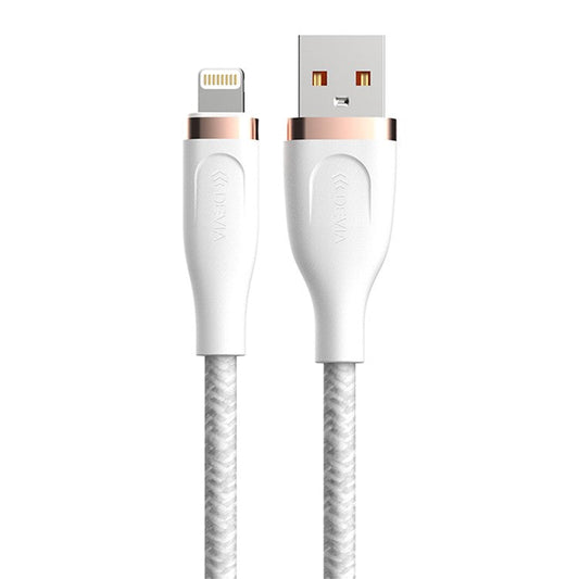 DEVIA Star Series EC417 1.5m USB-A to Lightning 2.4A Quick Charge Cable Data Sync Cord - White