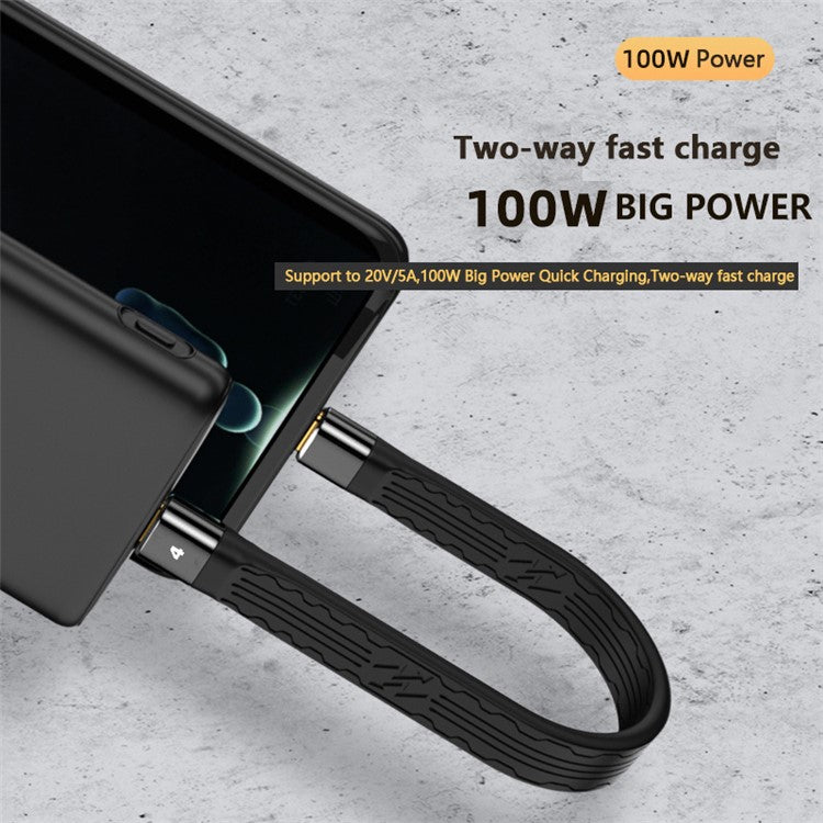 Type-C to Type-C Thunderbolt 4 FPC Cable PD 100W Fast Charging Data Cable with Audio Video Transmission
