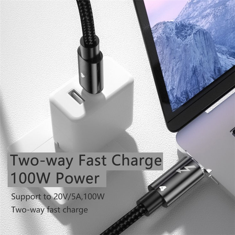 0.3m 40Gbps 8K 60Hz Thunderbolt 4 100W Fast Charging Data Cable