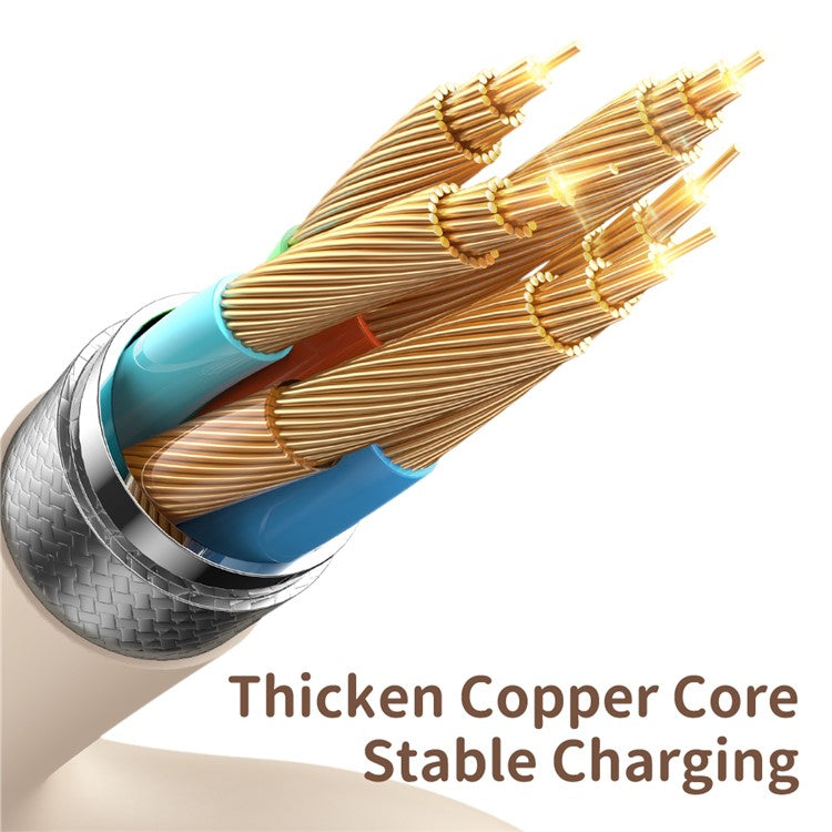 MCDODO Alpha Series CA-474 1.2m USB-A to Lightning Cable 3A Silicone Data Cord - Beige