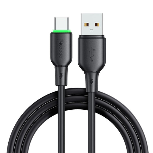MCDODO Alpha Series CA-475 1.2m USB-A to Type-C Charging Cable 6A Silicone Data Transfer Cord - Black