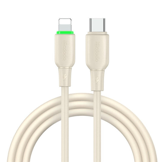 MCDODO Alpha Series CA-476 1.2m Type-C to Lightning Cable 36W 3A Fast Charging Cord - Beige