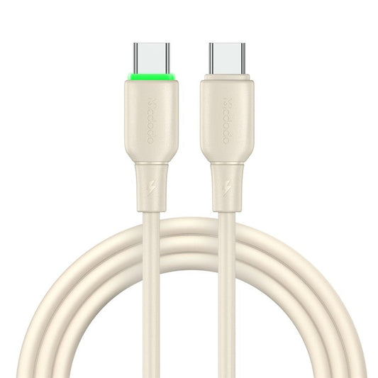 MCDODO Alpha Series CA-477 1.2m Type-C to Type-C Fast Charging Cable Silicone 65W Phone Charger Cord - Beige