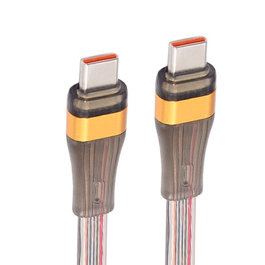 UC-003-FL-1.0M 1m USB-C to USB-C Flat Power Cable USB2.0 65W Fast Charge Laptop Tablet Phone Data Cable