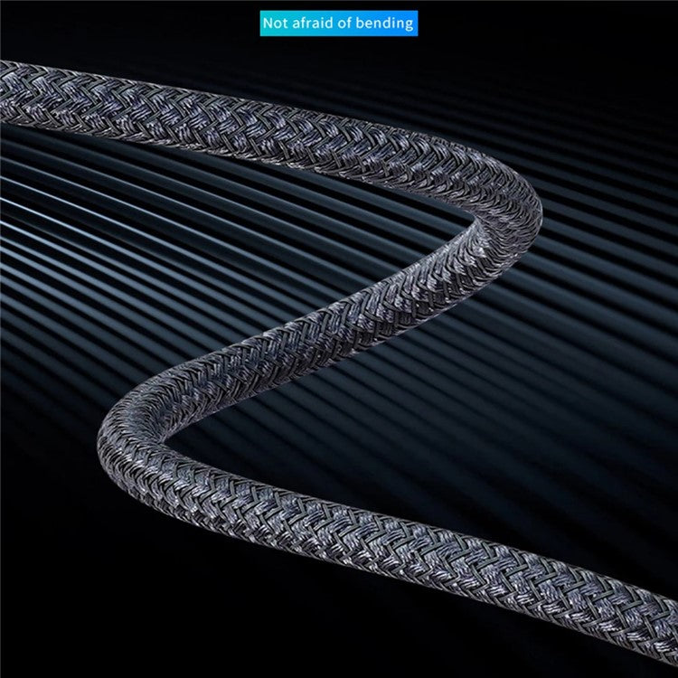 0.5m 100W USB-C to USB-C Braided Cable, Right Angle Type-C Fast Charging Data Cable, 20Gb / s, 4K 60Hz