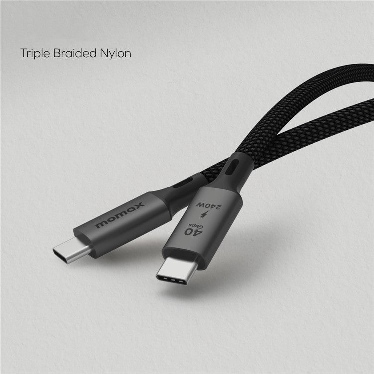 MOMAX USB-C to USB-C 240W Charging Cable 1m Nylon Braided Charging Cord