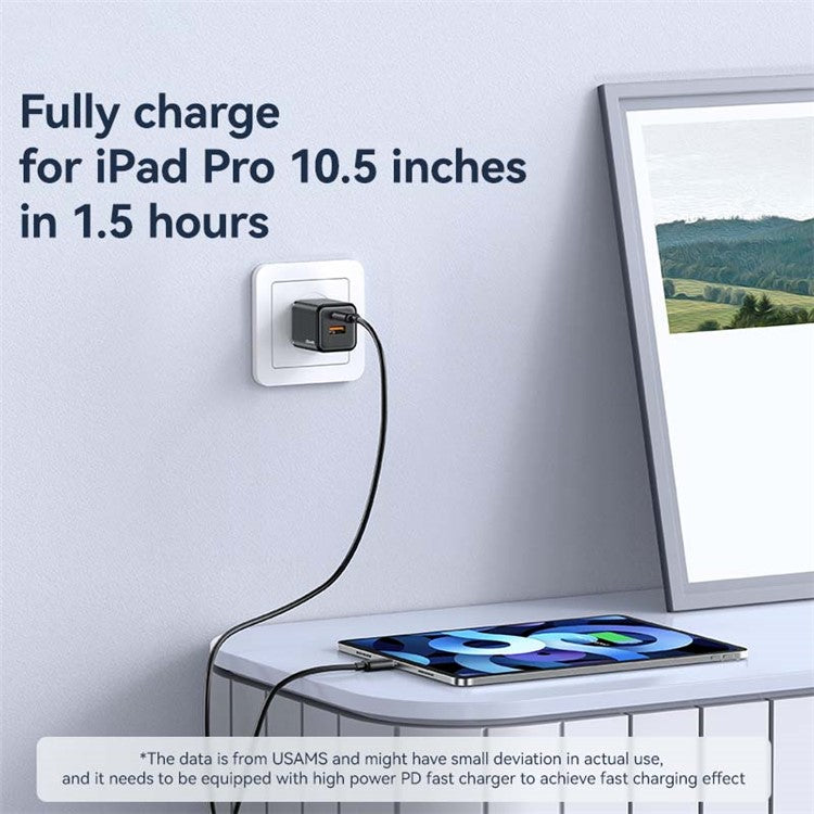 USAMS US-SJ697 2m Type-C to Lightning Fast Charging Cable 30W 480Mbps Charger Cable - White