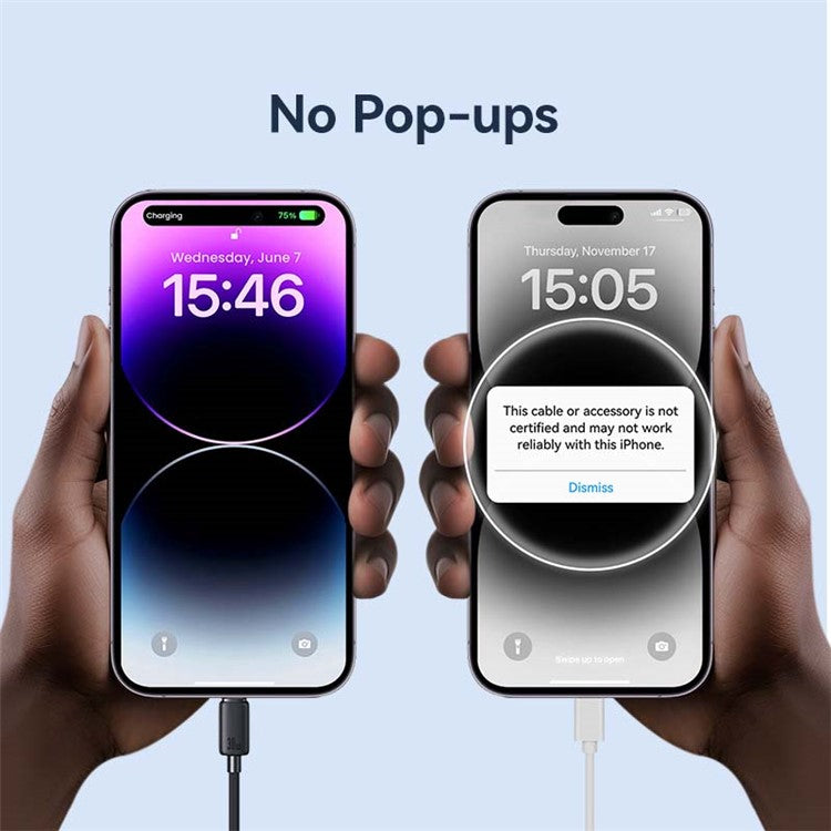 USAMS US-SJ697 2m Type-C to Lightning Fast Charging Cable 30W 480Mbps Charger Cable - White
