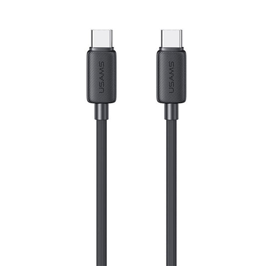 USAMS US-SJ691 1m PD 60W Charger Cord Type-C to Type-C Data Cable 480Mbps Charging Cable - Black