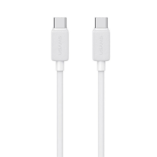 USAMS US-SJ691 1m PD 60W Charger Cord Type-C to Type-C Data Cable 480Mbps Charging Cable - White