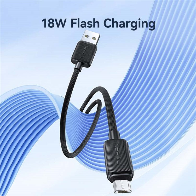 USAMS US-SJ690 1m Micro USB 2A Fast Charging Cable Copper Wire 480Mbps Data Transmission Cord - White