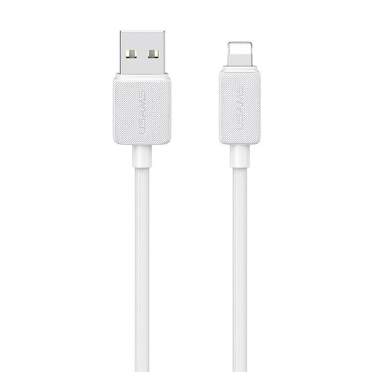 USAMS US-SJ689 1m 480Mbps Data Cable for iPhone 2.4A USB to Lightning Charging Cord - White