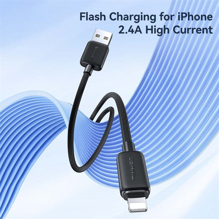 USAMS US-SJ699 3m USB to Lightning 2.4A Charging Cable Copper Core 480Mbps Data Cord - White