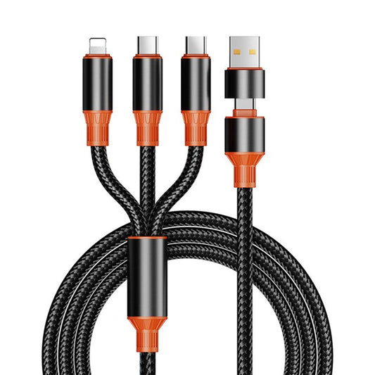 ENKAY USB / Type-C to iP / Type-C / Micro USB 5A Fast Charging Cable Nylon Braided Data Cable - 1.2m