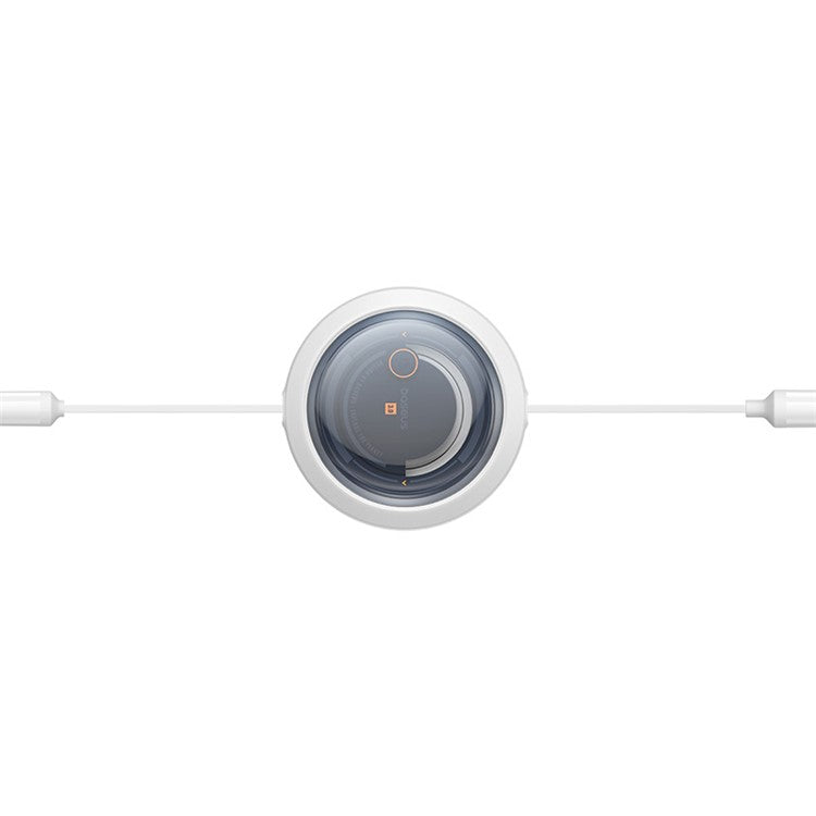 BASEUS Free2Draw Series CB000084 100W 1.1m 3-in-1 Telescopic Data Cable USB to Type-C / Micro USB / iP Fast Charge Cable - White