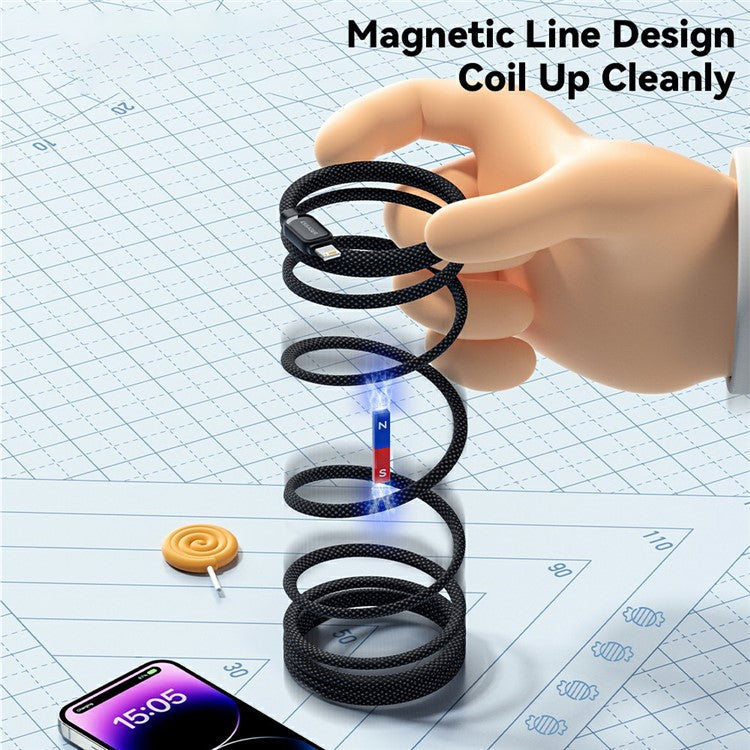 ESSAGER ES-X56 Type-C to Lightning 29W / 3A Fast Charging 480Mbps Magnetic Data Cable