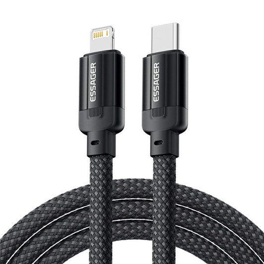 ESSAGER 1m 29W Type-C to Lightning Magnetic Phone Charger 480Mbps Data Cord