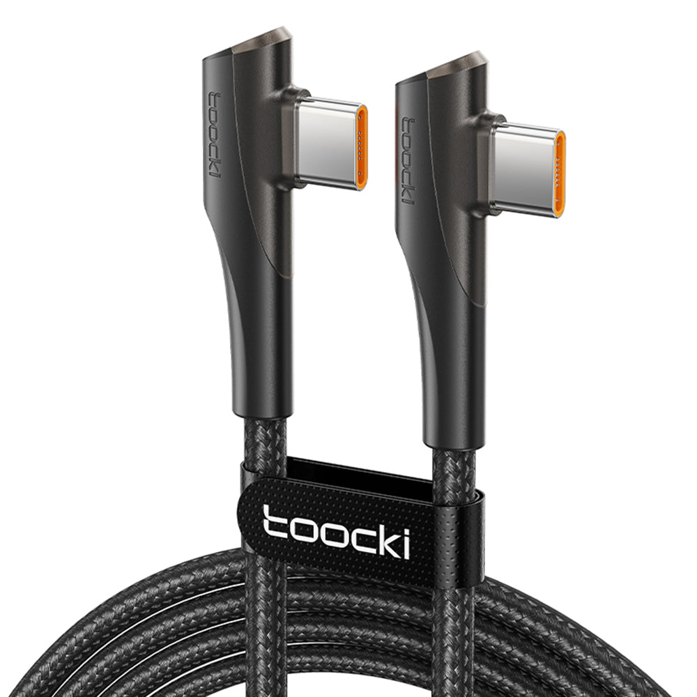 TOOCKI TQ-X15C2 2m Angled Design USB-C to USB-C Cable 100W Fast Charging Data Cord