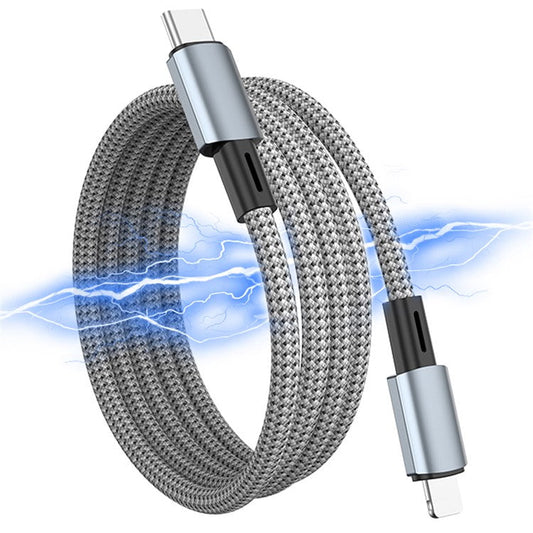 1m Type-C to 8Pin Magnetic Charging Cable PD 27W 480Mbps Phone Data Cord