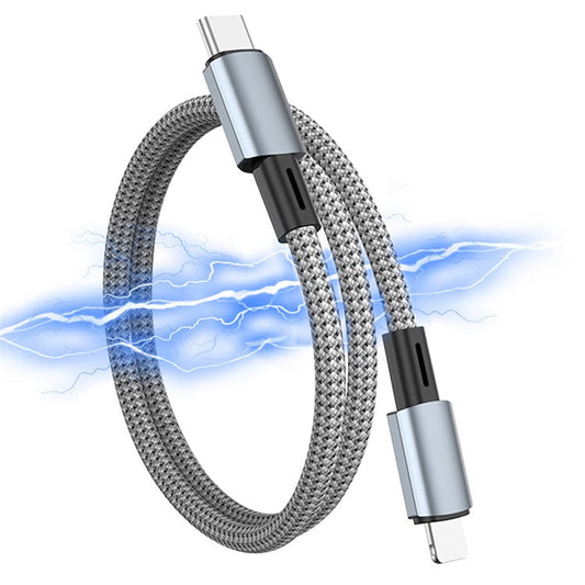 0.3m Type-C to Lightning 8Pin Cable PD 27W 480Mbps Data Cord Magnetic Storage Line