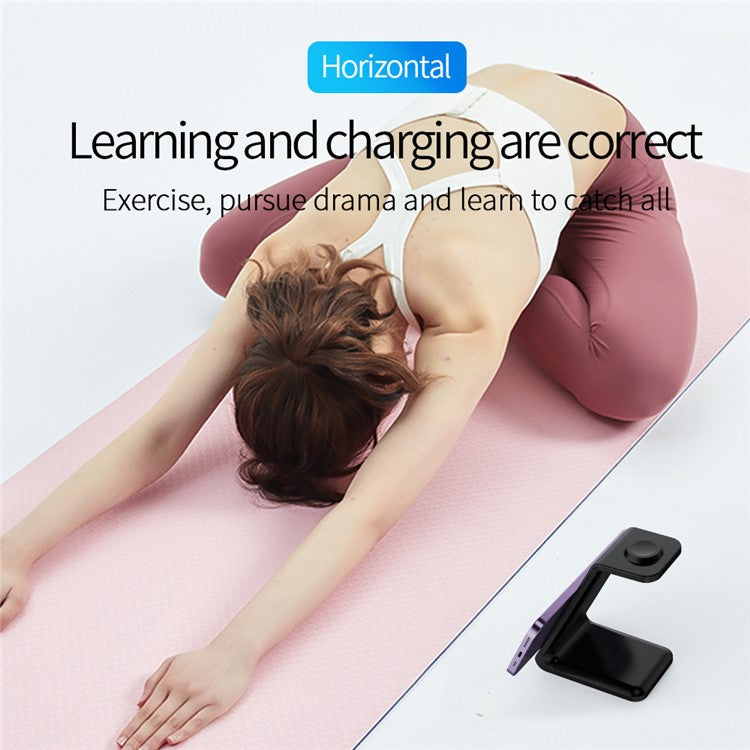 E8 3-in-1 15W Wireless Charger Phone Watch Earphone Desktop Charging Stand - White