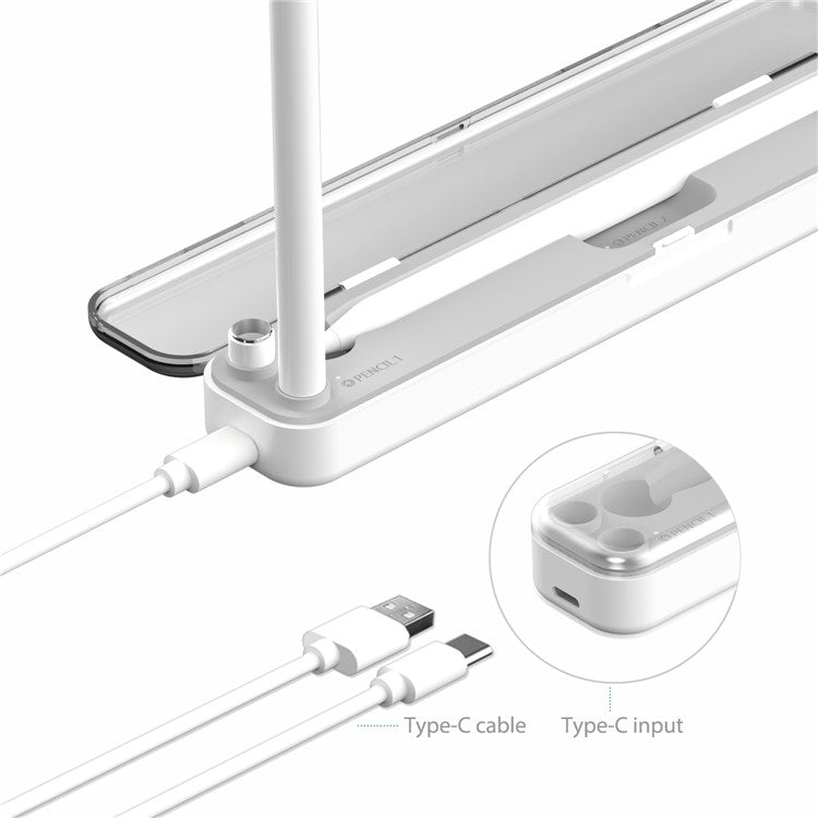 P1 For Apple Pencil 2nd / 1st Generation Storage Case Wireless Charging Box 2-In-1 Carrying Case Magnetic Design Pen Holder