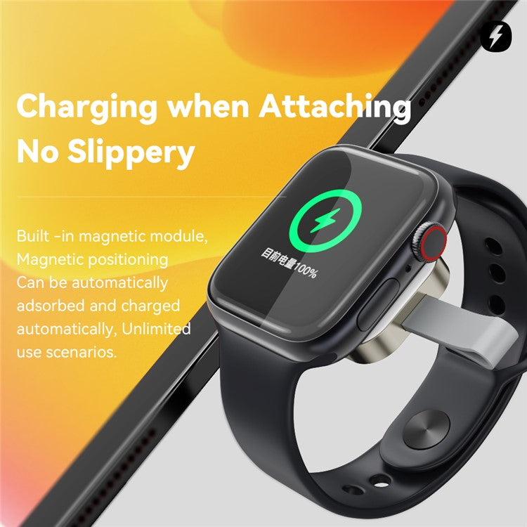 ESSAGER For Apple Watch Portable Wireless Charger Smartwatch Charging Dock - 8-pin Female