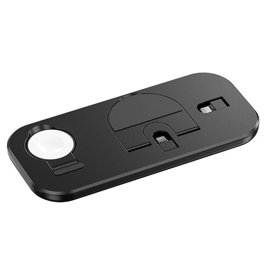 A32 3-in-1 Foldable Charging Station with Ip Connector for Iphone / Apple Watch / Airpods - Black