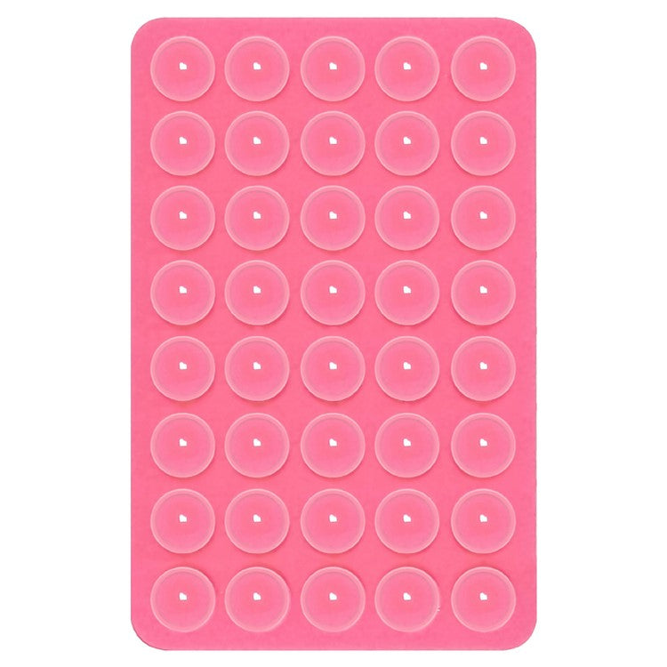 Silicone Suction Cup Phone Mount 40 Grain Double Sided Phone Suction Holder, 100x66mm - Pink