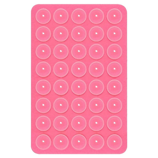 Silicone Suction Cup Phone Mount 40 Grain Double Sided Phone Suction Holder, 100x66mm - Pink