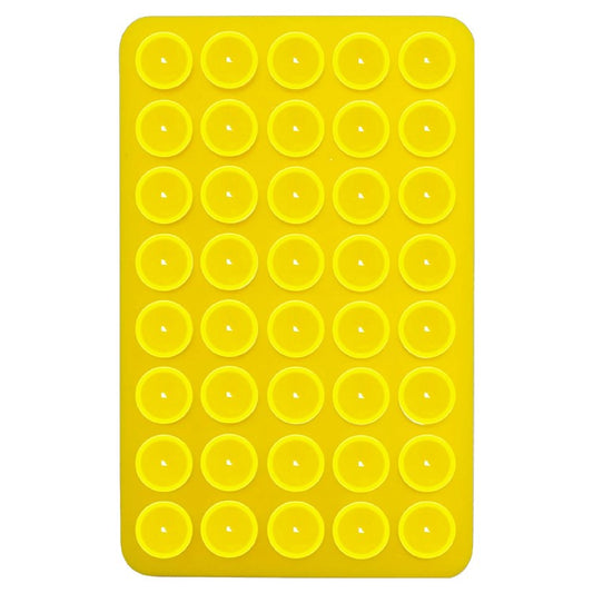 Silicone Suction Cup Phone Mount 40 Grain Double Sided Phone Suction Holder, 100x66mm - Yellow