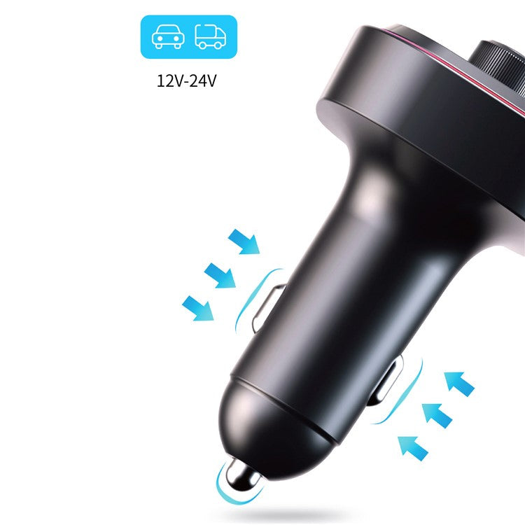 C14 Colorful Light Dual USB Car Bluetooth MP3 Music Player FM QC3.0 PD Fast Speed Phone Charger