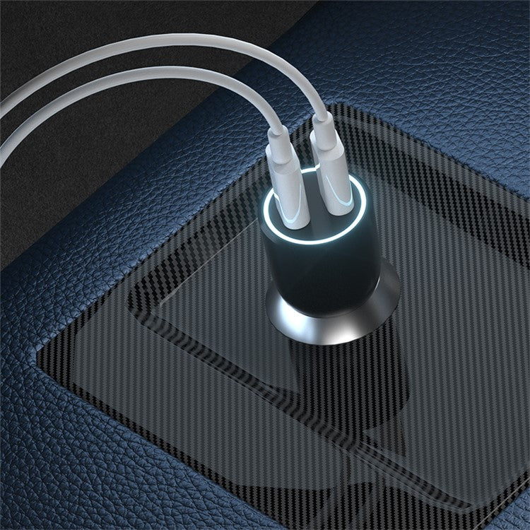 DEVIA Smart Series Dual Type-C Car Charger PD 40W Fast Charging Phone Charger Adapter