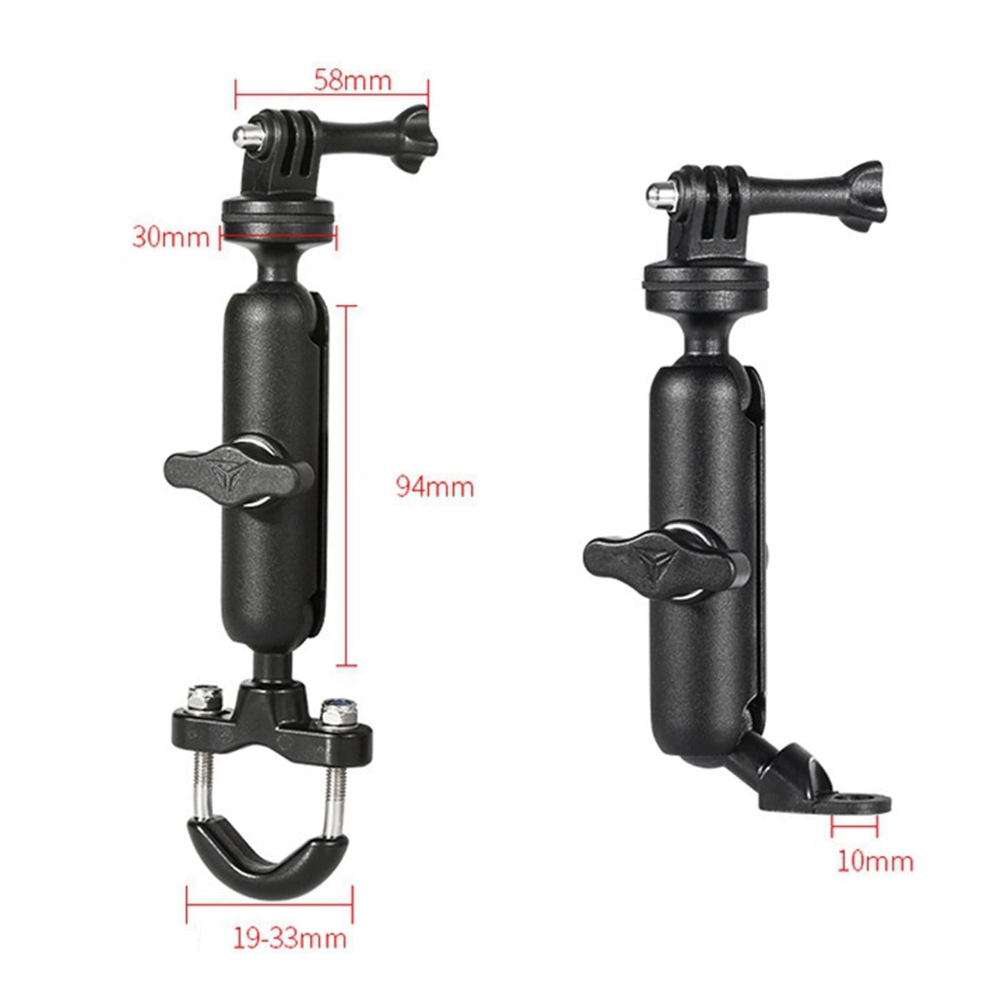 360 Rotation Bike Camera  Mount Stand for GoPro  Mirror bar mount