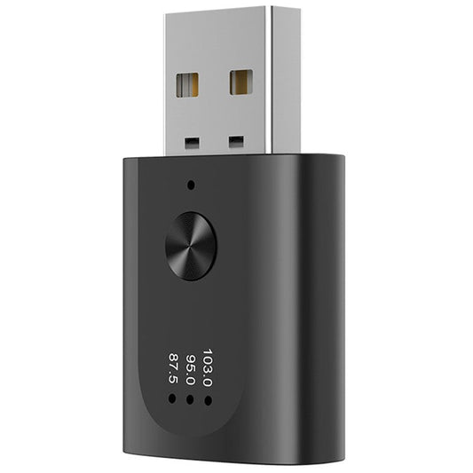 M08 USB Bluetooth 5.3 Adapter FM Radio Hands-Free Call Music Car Wireless Audio Receiver