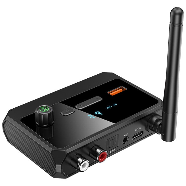 C36 Bluetooth 5.3 Audio Receiver Fiber-Optic Coaxial Adapter Supports USB-Disk Playback