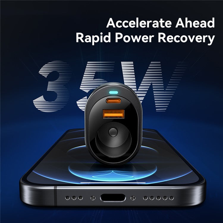 ESSAGER 120W USB+Type-C Car Charger Adapter with Cigarette Lighter Socket