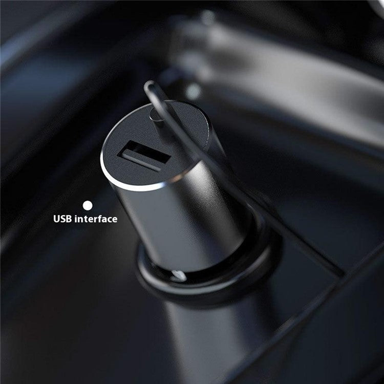 DUDAO R5Pro 3.4A USB Phone Charging Adapter Car Charger with Built-In Cable - Type-C Cable