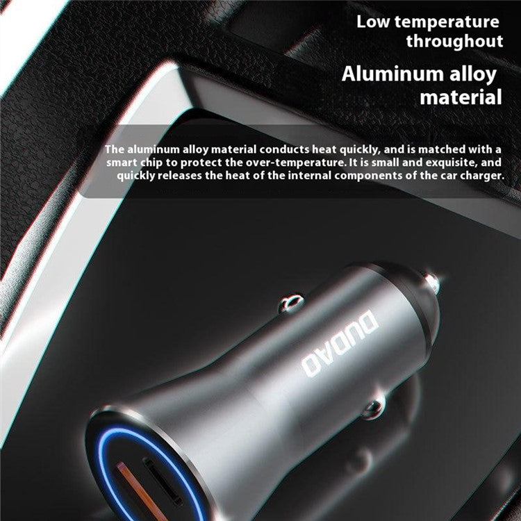 DUDAO R4Max 55W Fast Charging USB+Type-C Dual Port Cigarette Lighter Car Charger