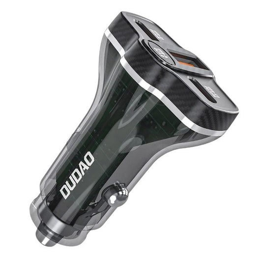 DUDAO R78 PD QC Fast Charging USB + Dual Type-C Cigarette Lighter Car Charger