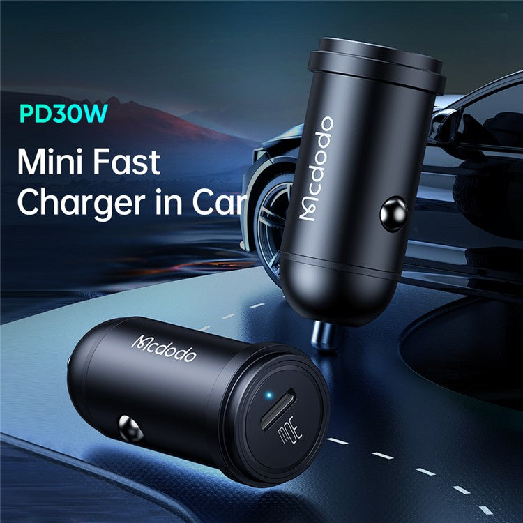 MCDODO CC-7491 PD 30W Fast Charging Type-C Single Port Mini Car Charger, Black