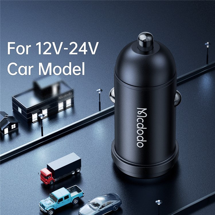 MCDODO CC-7491 PD 30W Fast Charging Type-C Single Port Mini Car Charger, Black
