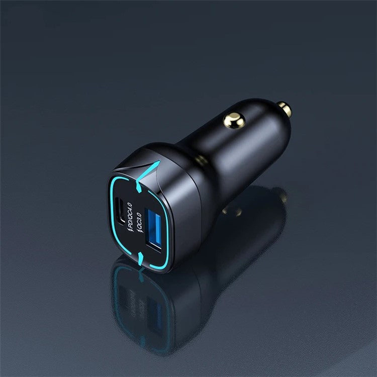 G10 Type-C+USB PD 30W+22.5W Fast Charging Adapter for 12-24V Car Charger