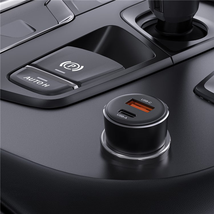 ACEFAST B12 60W USB-A+Type-C Car Charger Cigarette Lighter Phone Fast Charging Adapter