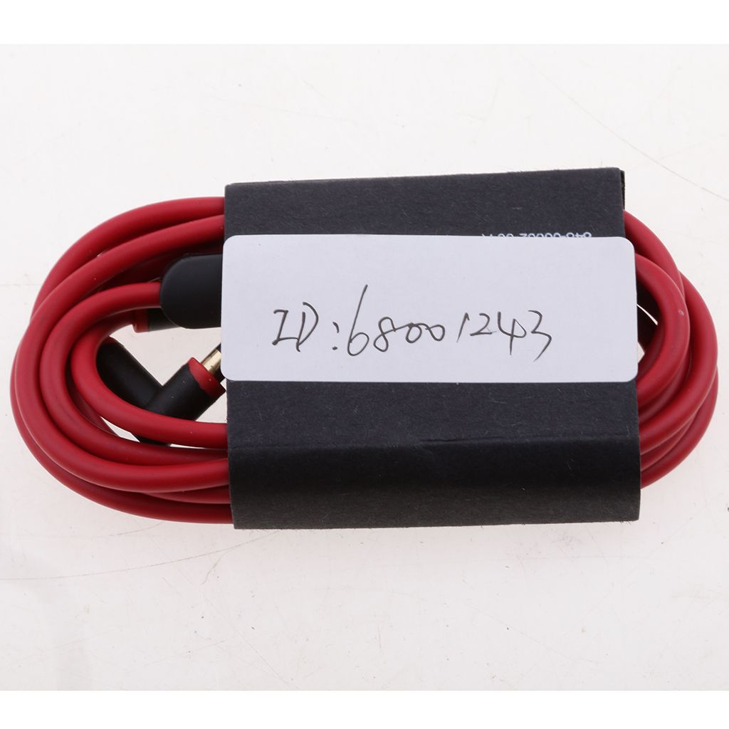 Replacement Audio Cable With Talk/Mic Remote For Beats by Dr. Dre, Studio, Studio 2, Solo, Solo 2, Mixr, Pro - Compatible with iPhone 4/4S/5/5S/6/6S/6S Plus Red