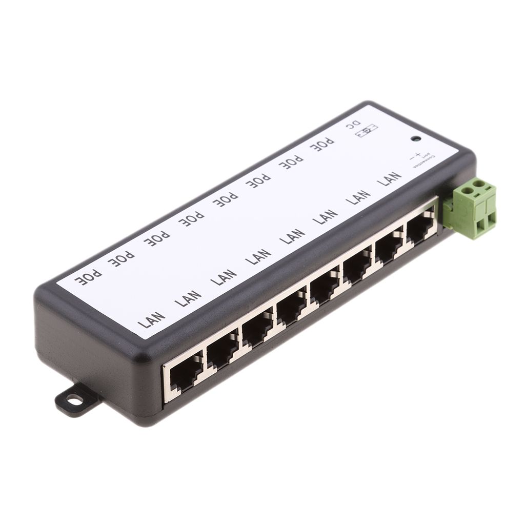 8 PoE Ports Injector Power Over Ethernet Switch for data transmission