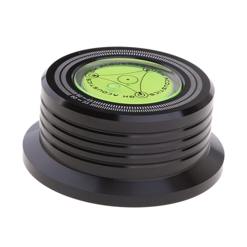 Aluminum Record Weight LP Disc Stabilizer Turntable Vinyl Clamp Black