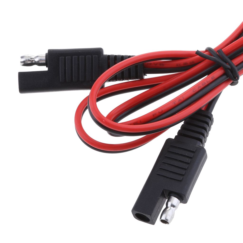 Solar Battery Gender Adapter Cables 18AWG DC SAE Plug Male to Male Extension Cord 1 Meter
