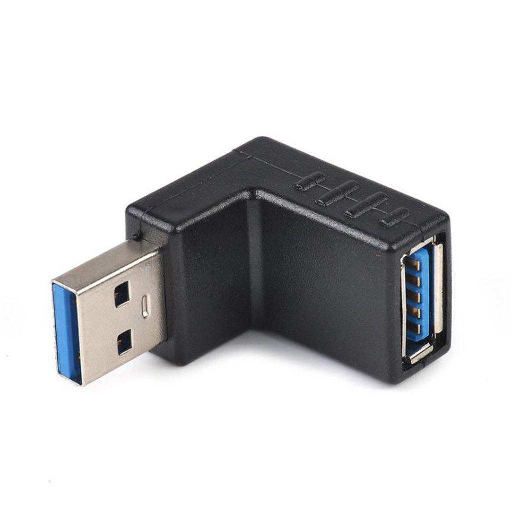 USB 3.0 A Male To Female Extension Cable 90 Degree Right Angle Adaptor Plug,4set
